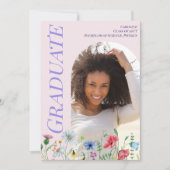 Moderne Wildblumen Rosa Abschluss 2025 Arch Foto Ankündigung (Vorderseite)