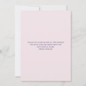 Moderne Wildblumen Rosa Abschluss 2025 Arch Foto Dankeskarte (Rückseite)