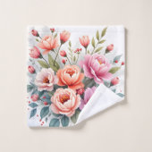 Moderne Wildblumen Schöne Luxus-Kollektion Badhandtuch Set (Waschlappen)