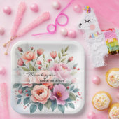Moderne Wildblumen Schöne Luxus-Kollektion Pappteller (Party)