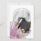 Moderne Wildblumen Sommeraufenthalt Abschluss Einladung (Rückseite)