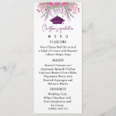 Moderne Wildblumen Sommermenü Abschluss Menükarte (Vorderseite)
