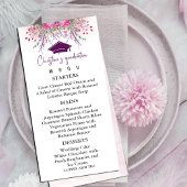 Moderne Wildblumen Sommermenü Abschluss Menükarte