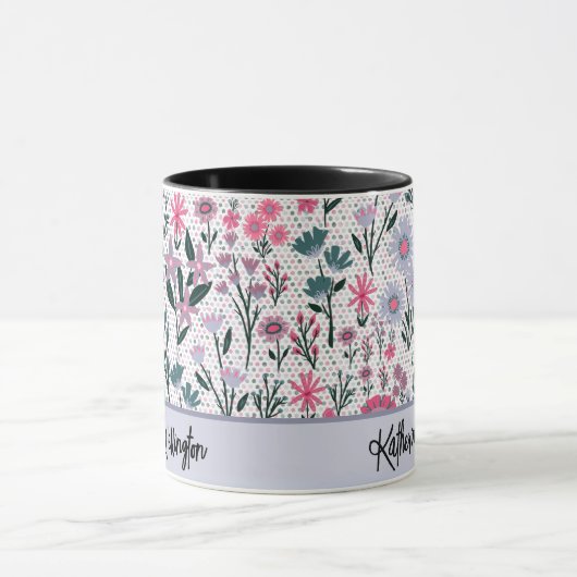 Moderne Wildblumen Tasse (Zentrum)