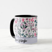 Moderne Wildblumen Tasse (Vorderseite Links)