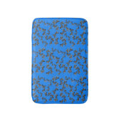 Moderne wilde blaue Zebra Badematte (Vorderseite Vertikal)