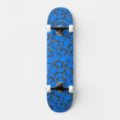 Moderne wilde blaue Zebra Skateboard (Vorderseite)