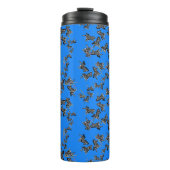 Moderne wilde blaue Zebra Thermosbecher (Vorderseite)