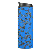 Moderne wilde blaue Zebra Thermosbecher (Nach rechts gedreht)