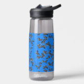 Moderne wilde blaue Zebra Trinkflasche (Links)