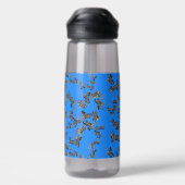 Moderne wilde blaue Zebra Trinkflasche (Rückseite)