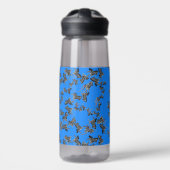 Moderne wilde blaue Zebra Trinkflasche (Vorne)