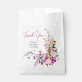 Moderne wilde Blume danke Ihnen Brautparty Geschenktütchen (Vorderseite)