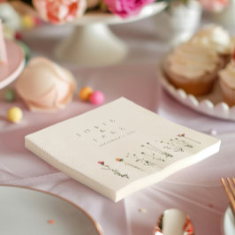 Moderne wilde Blume Napkins Serviette