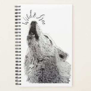 Moderne Wilde & Freie Schrift Howling Wolf Fine Ar Planer