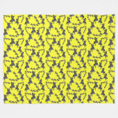 Moderne wilde gelbe Zebra Fleecedecke (Vorderseite (Horizontal))