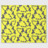 Moderne wilde gelbe Zebra Geschenkpapier (Flach)