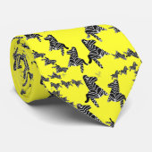 Moderne wilde gelbe Zebra Krawatte (Gerollt)