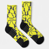 Moderne wilde gelbe Zebra Socken (Rechts)