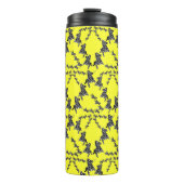 Moderne wilde gelbe Zebra Thermosbecher (Vorderseite)
