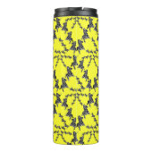 Moderne wilde gelbe Zebra Thermosbecher (Rückseite)