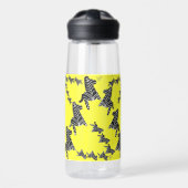 Moderne wilde gelbe Zebra Trinkflasche (Vorne)