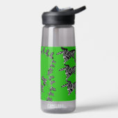 Moderne wilde grüne Zebra Trinkflasche (Links)