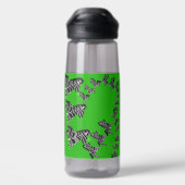 Moderne wilde grüne Zebra Trinkflasche (Rückseite)