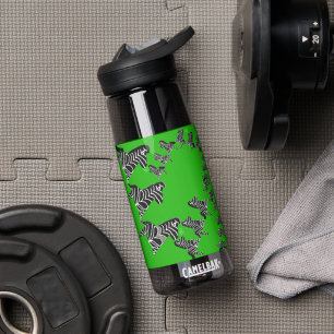 Moderne wilde grüne Zebra Trinkflasche