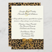 Moderne wilde Jaguar-Muster-Hochzeits-Einladung Einladung (Vorne/Hinten)