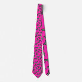 Moderne wilde rosa Zebra Krawatte (Vorderseite)