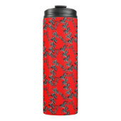 Moderne wilde rote Zebra Thermosbecher (Vorderseite)
