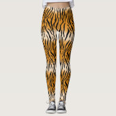 Moderne wilde Tiger Muster Leggings (Vorderseite)