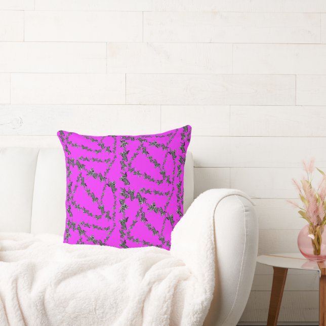 Moderne wilde violette Zebra Kissen (Liege)