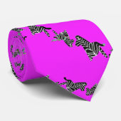 Moderne wilde violette Zebra Krawatte (Gerollt)