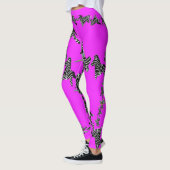 Moderne wilde violette Zebra Leggings (Links)