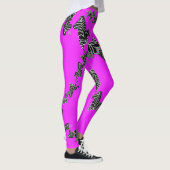 Moderne wilde violette Zebra Leggings (Rechts)