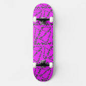 Moderne wilde violette Zebra Skateboard (Vorderseite)