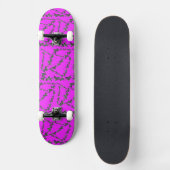 Moderne wilde violette Zebra Skateboard (Vorderseite)