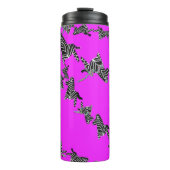 Moderne wilde violette Zebra Thermosbecher (Vorderseite)