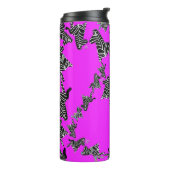 Moderne wilde violette Zebra Thermosbecher (Nach links gedreht)