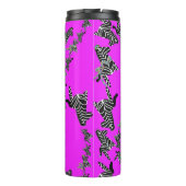 Moderne wilde violette Zebra Thermosbecher (Rückseite)