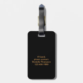 Moderne Wildlife Bengalisch Tiger Print Pattern Tr Gepäckanhänger (Rückseite vertikal)