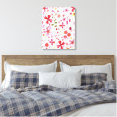 Moderne Wildwasser-Blume Leinwanddruck (Insitu (Schlafzimmer))
