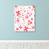 Moderne Wildwasser-Blume Leinwanddruck (Insitu (Holzboden))