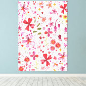 Moderne Wildwasser-Blume Leinwanddruck (Insitu (Holzboden))