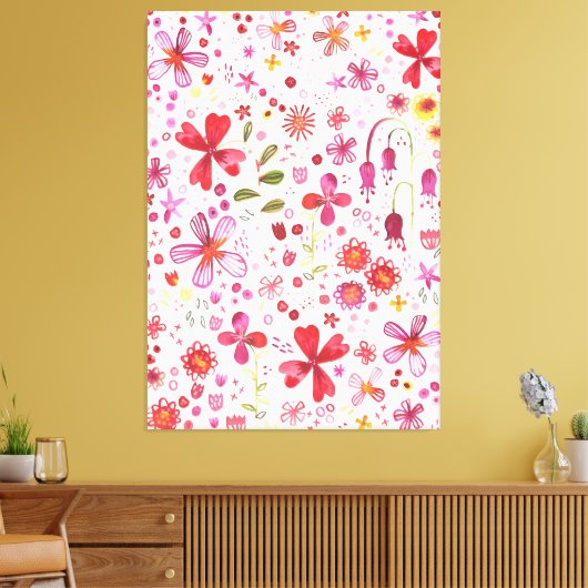 Moderne Wildwasser-Blume Leinwanddruck (Insitu (Wohnzimmer))