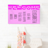 Moderne WILLKOMMENE Fahne + Ihr backgr. u. Ideen Banner (Insitu)