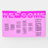 Moderne WILLKOMMENE Fahne + Ihr backgr. u. Ideen Banner (Horizontal)