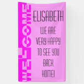 Moderne WILLKOMMENE Fahne + Ihr backgr. u. Ideen Banner (Vertikal)